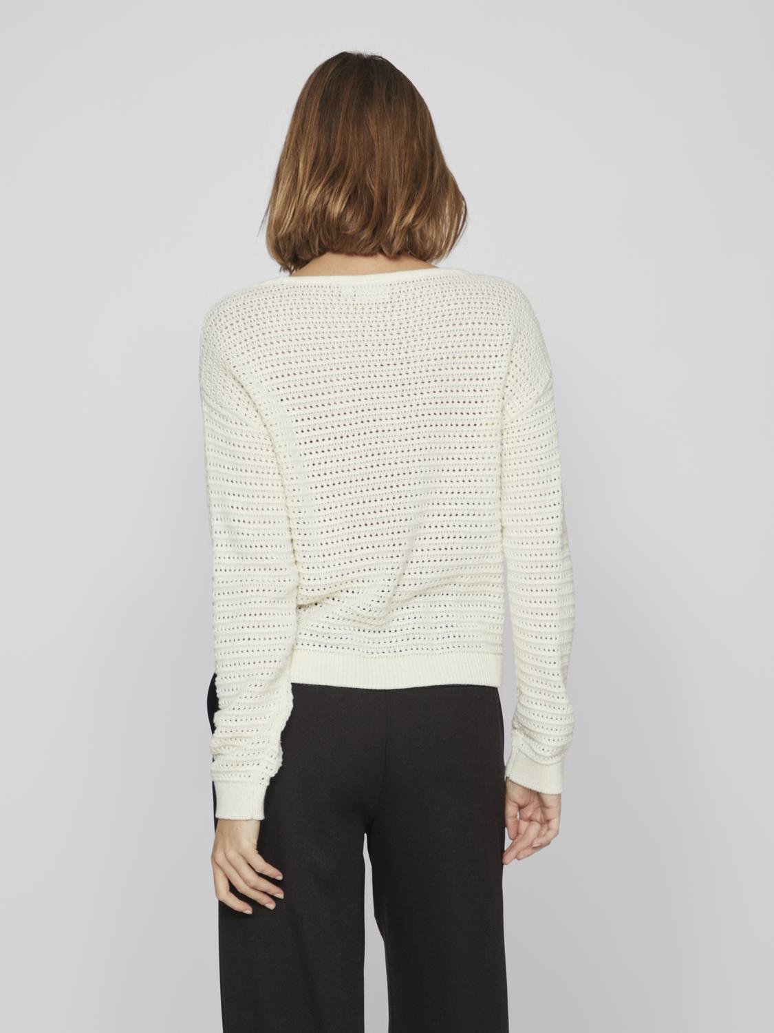 VIBELLISINA Pullover - Egret - VERO MODA & VILA Bergvik