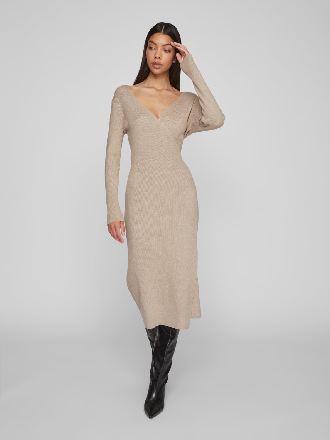 VICOMFY Dress - Natural Melange - VERO MODA & VILA Bergvik