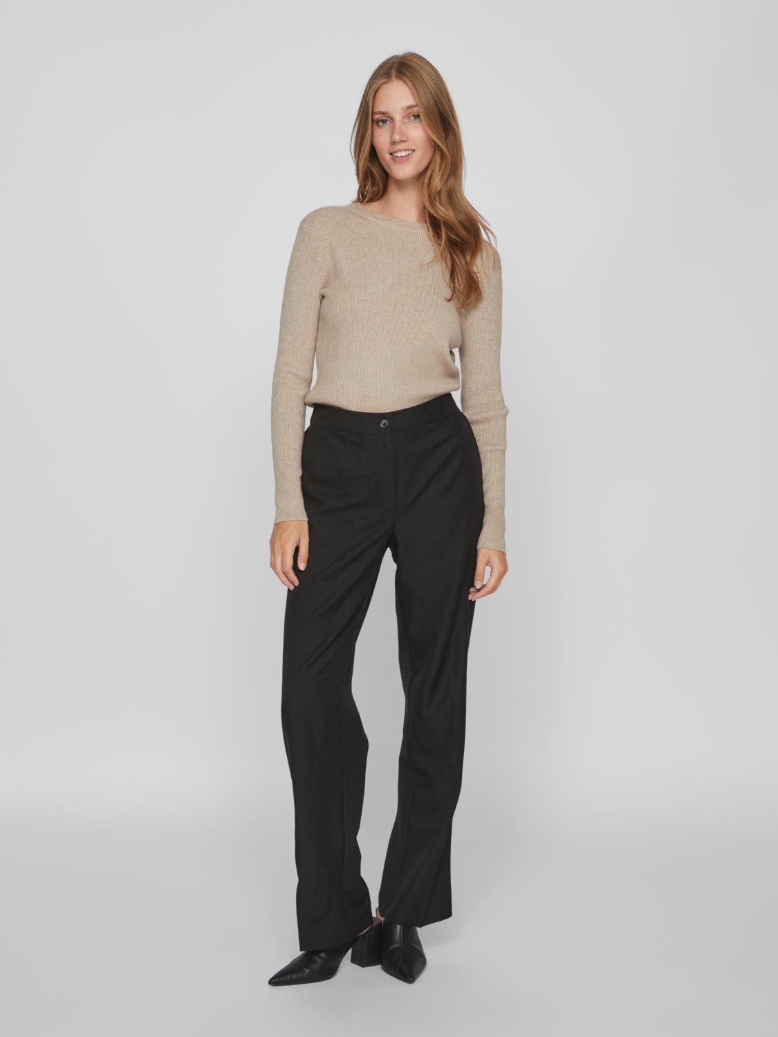 VICOMFY Pullover - Natural Melange - VERO MODA & VILA Bergvik