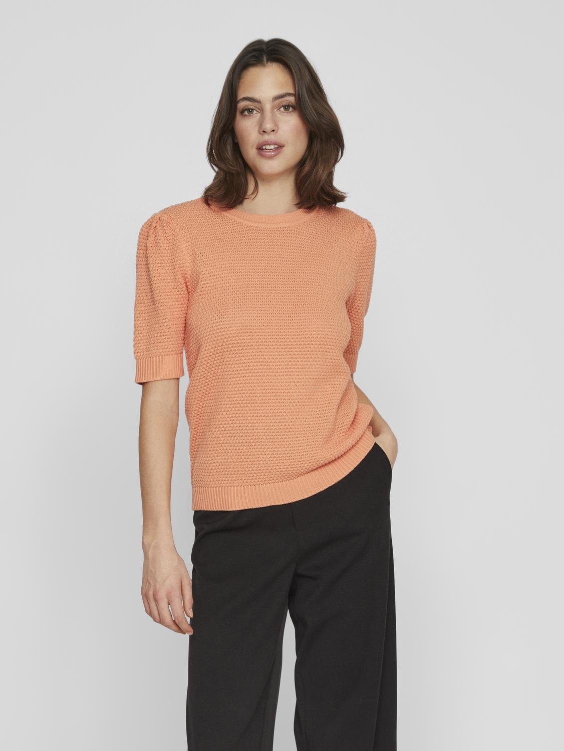 VIDALO Pullover - Shell Coral - VERO MODA & VILA Bergvik