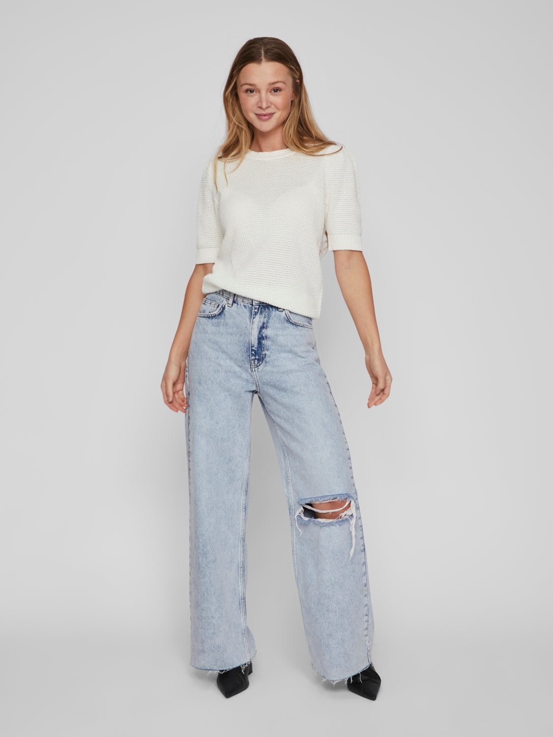 VIDALO Pullover - White Alyssum - VERO MODA & VILA Bergvik