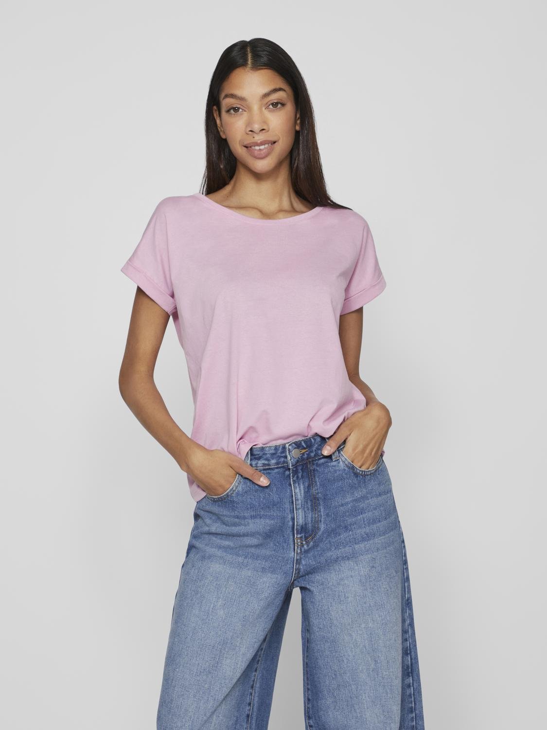 VIDREAMERS T-Shirt - Pastel Lavender - VERO MODA & VILA Bergvik