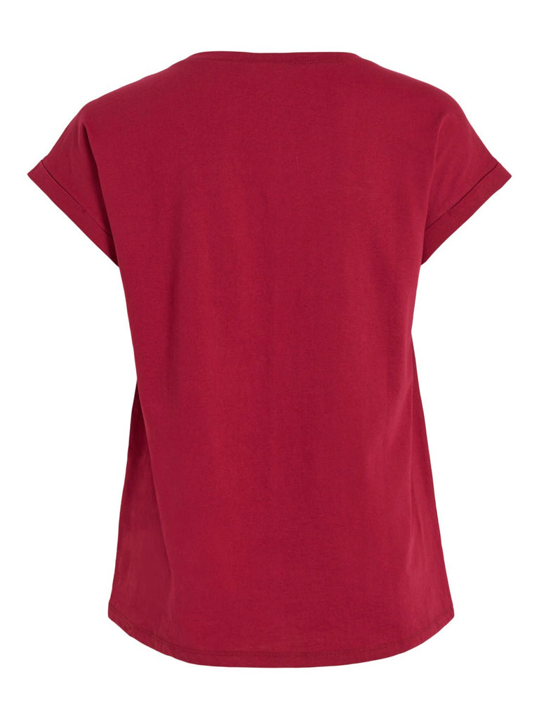 VIDREAMERS T-Shirts & Tops - Beet Red - VERO MODA & VILA Bergvik