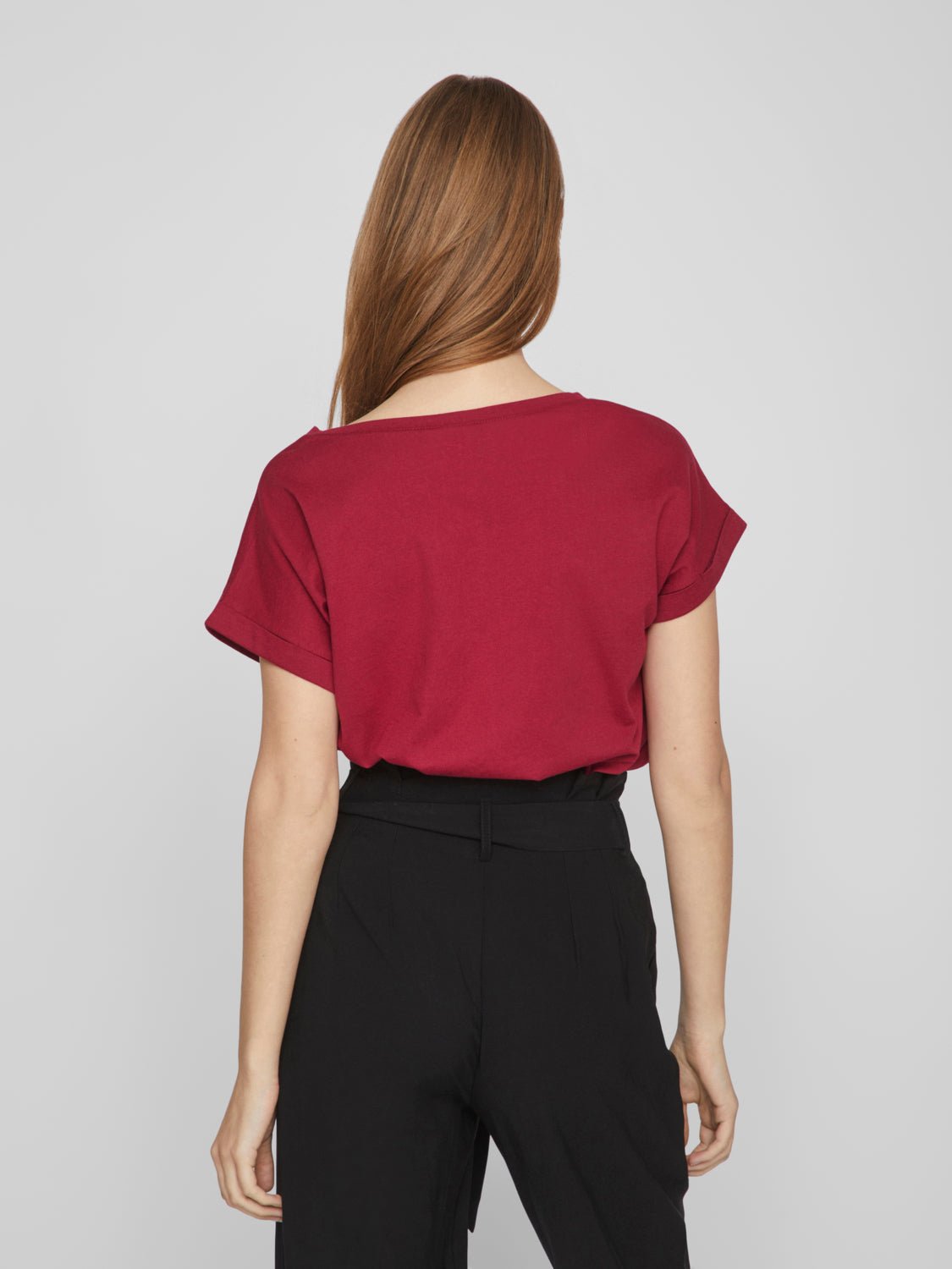 VIDREAMERS T-Shirts & Tops - Beet Red - VERO MODA & VILA Bergvik