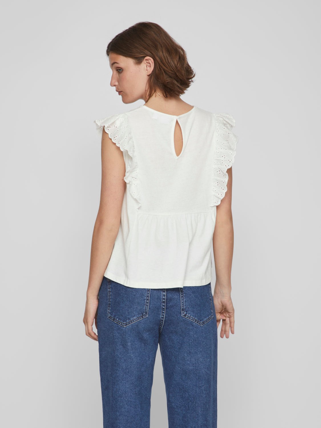 VIEBBIE T-Shirts & Tops - Cloud Dancer - VERO MODA & VILA Bergvik