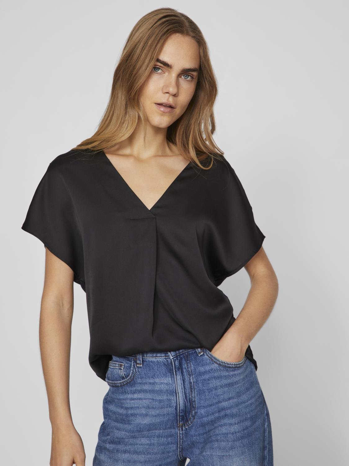 VIELLETTE T-Shirts & Tops - Black - VERO MODA & VILA Bergvik