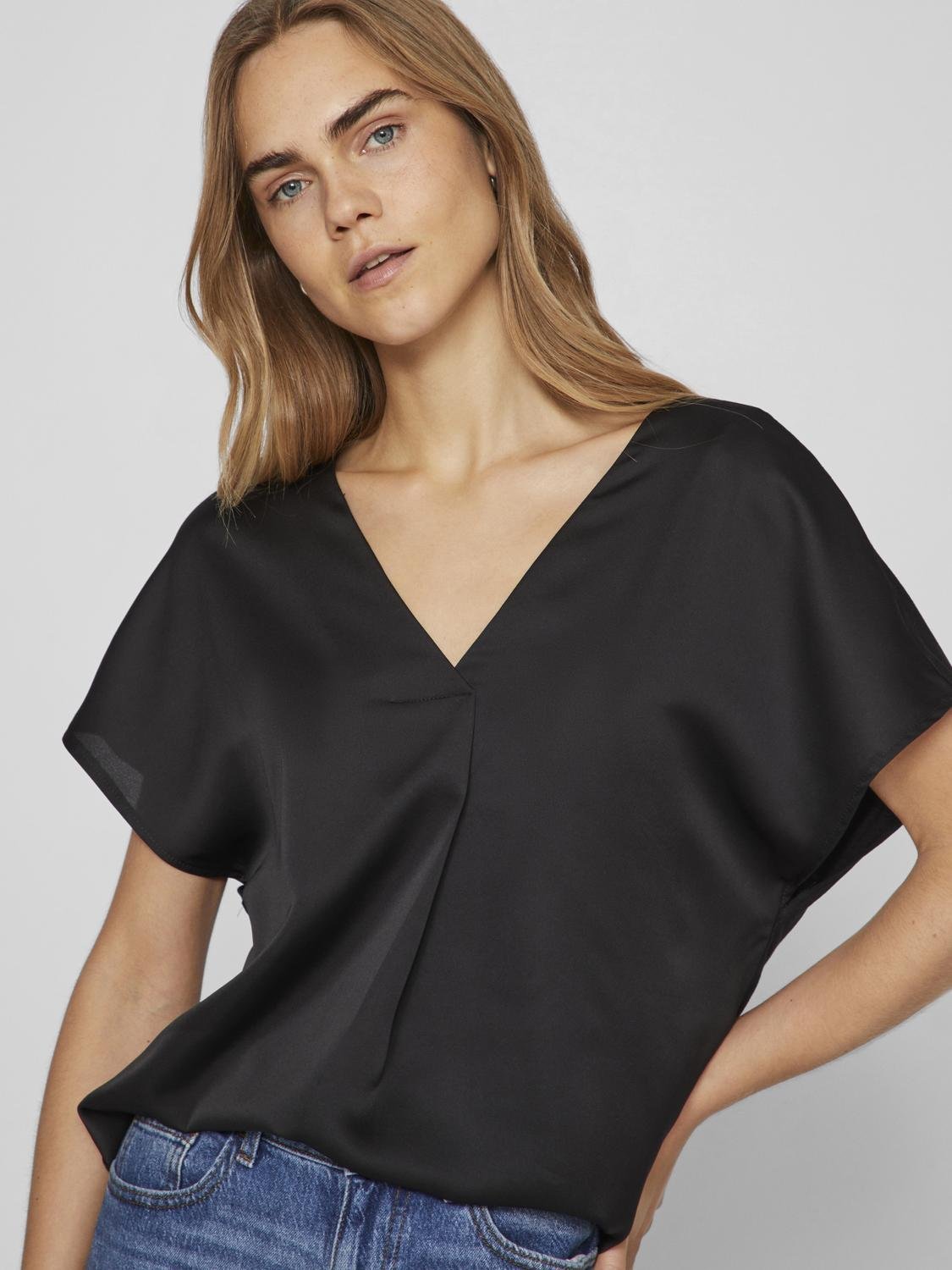 VIELLETTE T-Shirts & Tops - Black - VERO MODA & VILA Bergvik