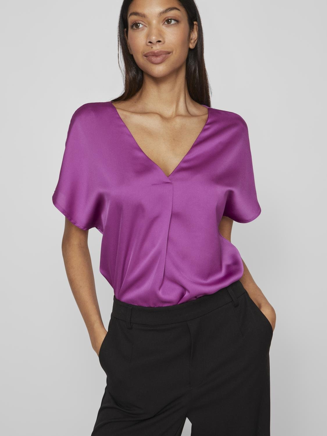 VIELLETTE T-Shirts & Tops - Cattleya Orchid - VERO MODA & VILA Bergvik