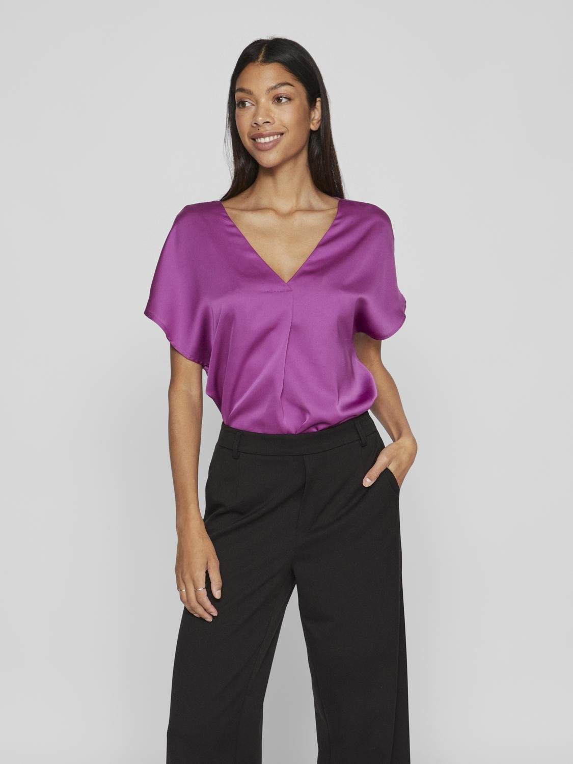 VIELLETTE T-Shirts & Tops - Cattleya Orchid - VERO MODA & VILA Bergvik