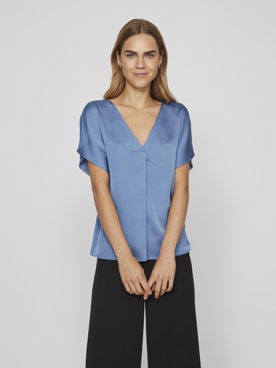 VIELLETTE T-Shirts & Tops - Coronet Blue - VERO MODA & VILA Bergvik