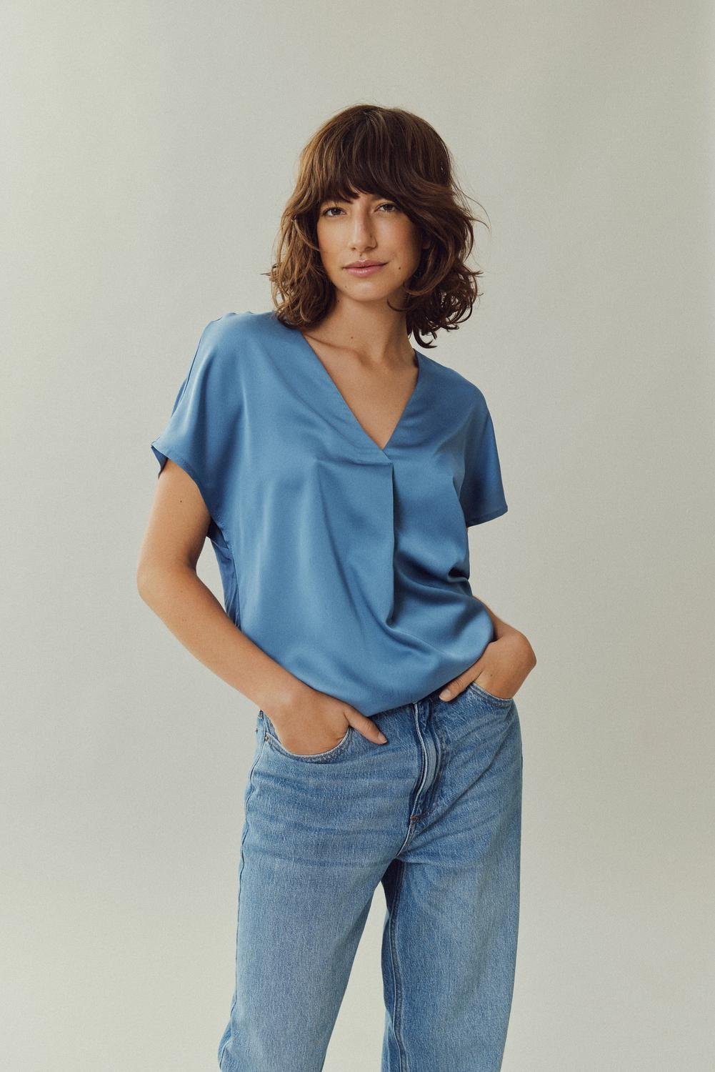 VIELLETTE T-Shirts & Tops - Coronet Blue - VERO MODA & VILA Bergvik