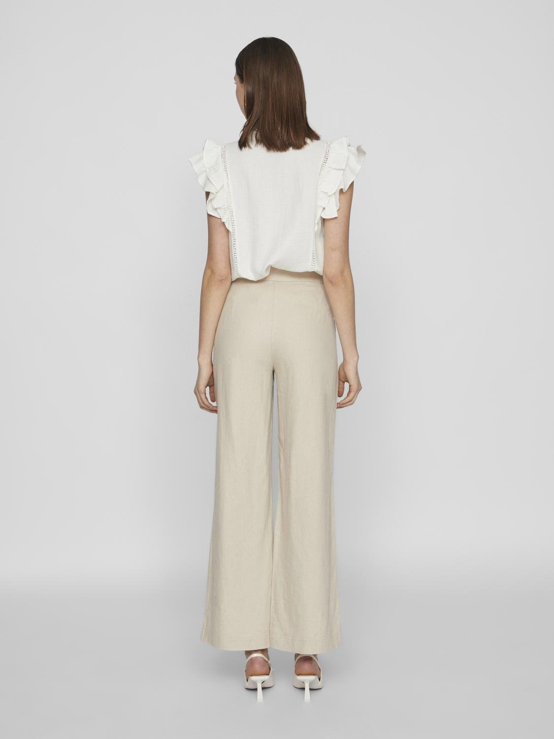 VIJOLANDA Pants - Feather Gray - VERO MODA & VILA Bergvik
