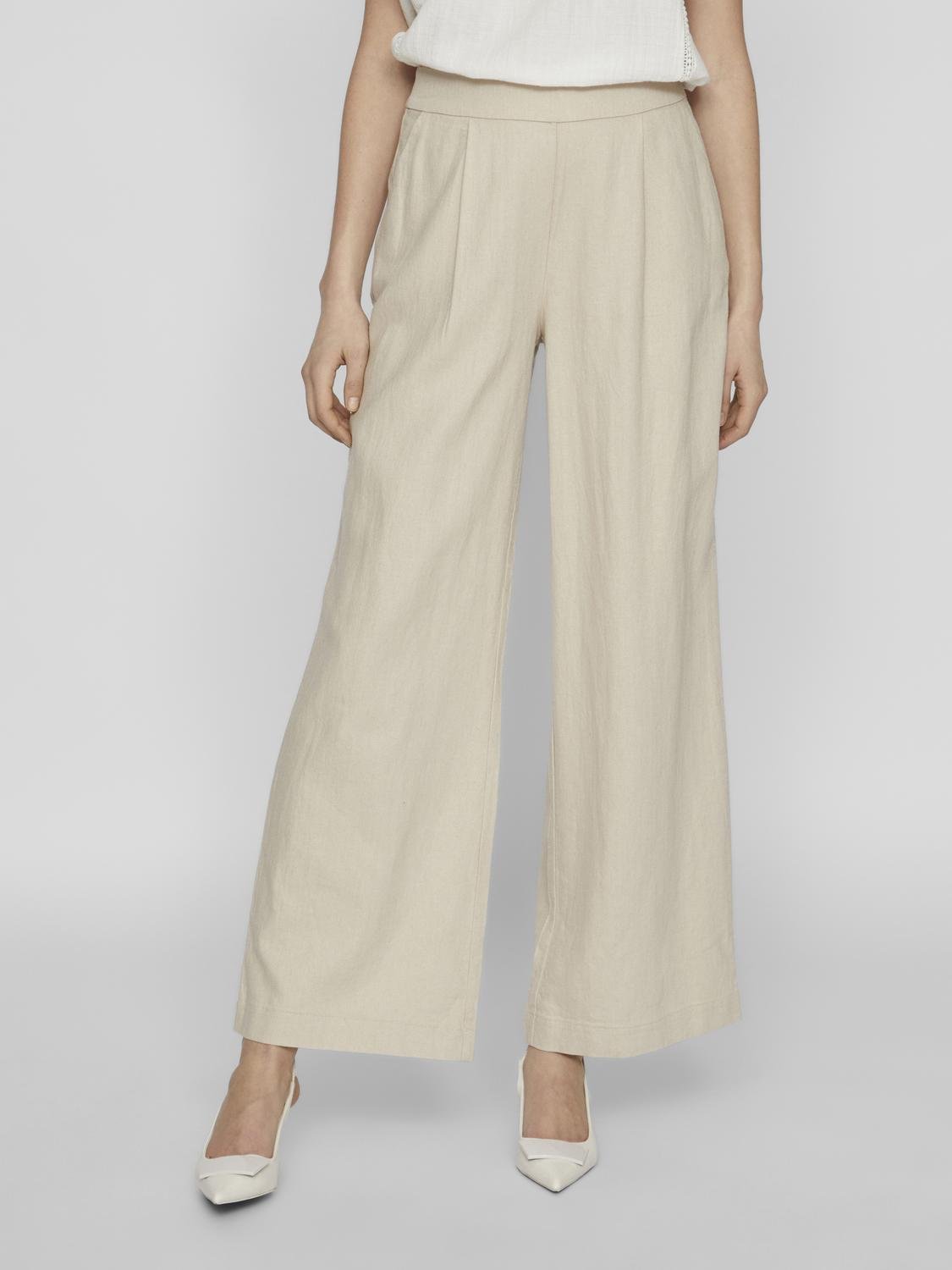 VIJOLANDA Pants - Feather Gray - VERO MODA & VILA Bergvik