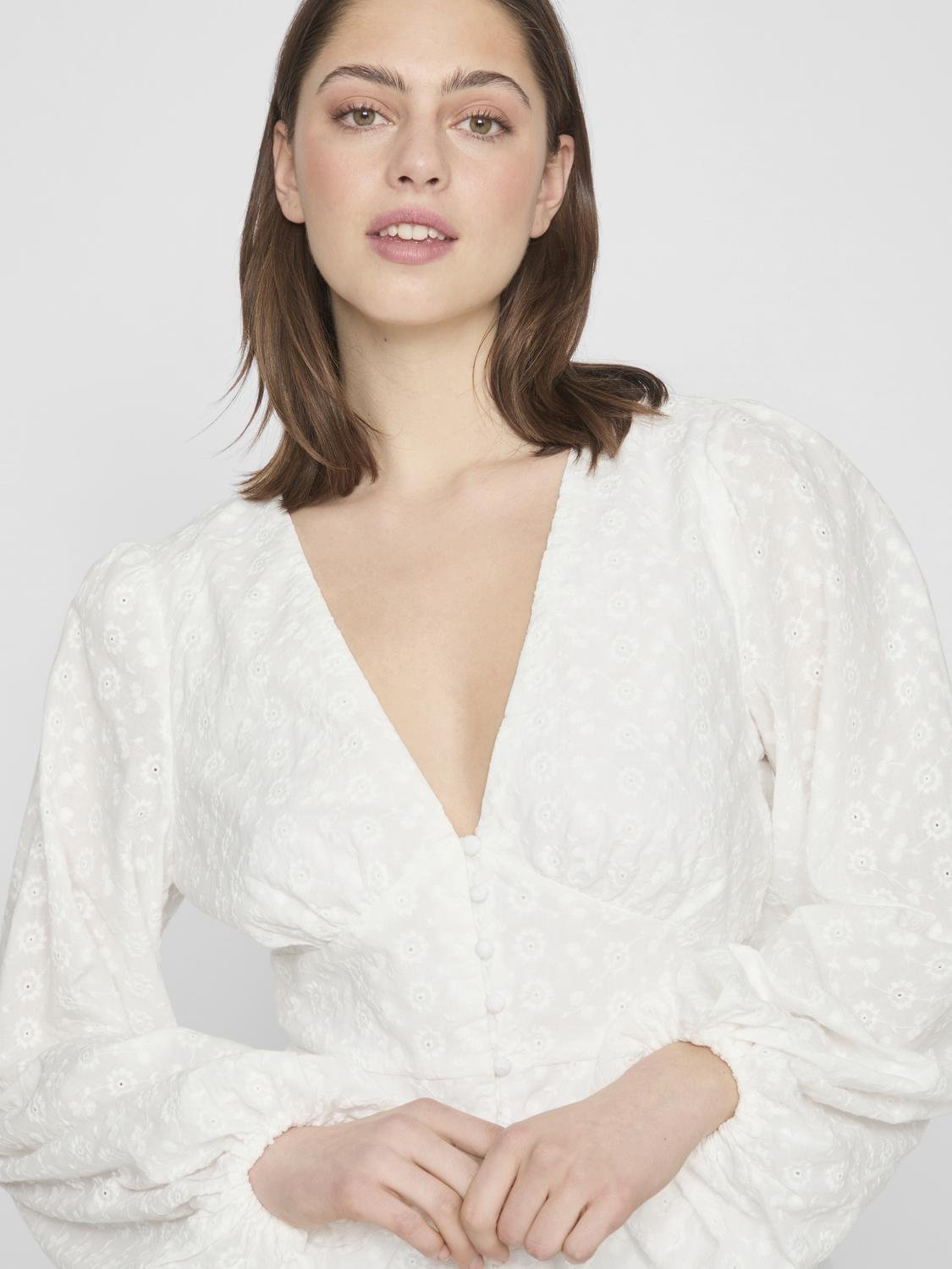 VIMALINA T-Shirts & Tops - Cloud Dancer - VERO MODA & VILA Bergvik
