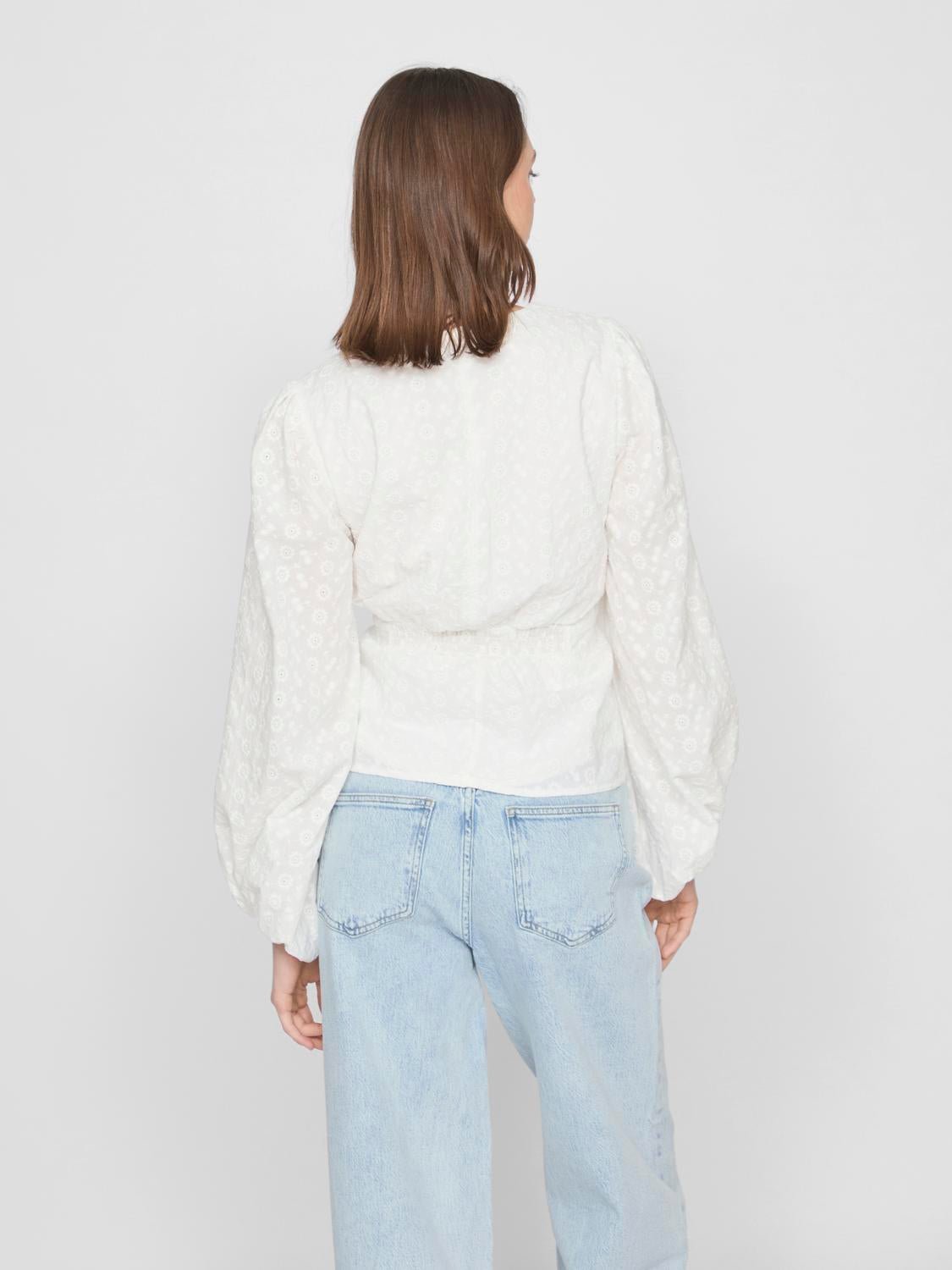 VIMALINA T-Shirts & Tops - Cloud Dancer - VERO MODA & VILA Bergvik