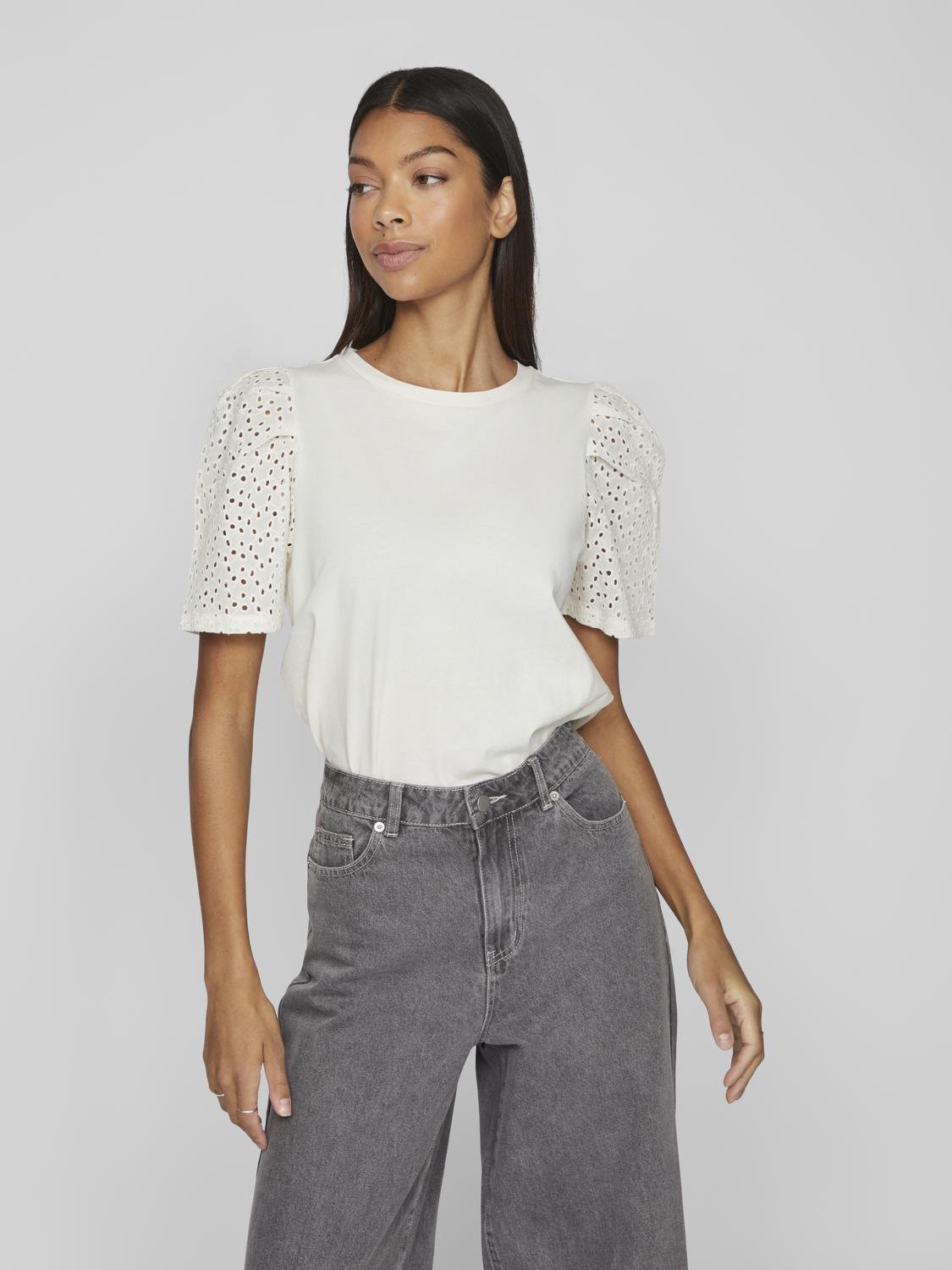VIMERRY T-Shirts & Tops - Egret - VERO MODA & VILA Bergvik