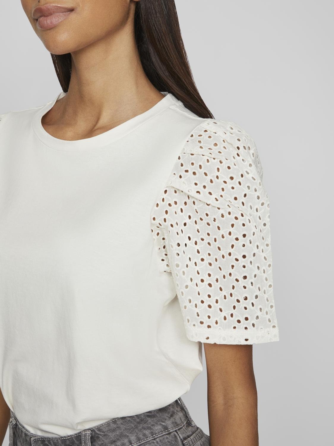 VIMERRY T-Shirts & Tops - Egret - VERO MODA & VILA Bergvik