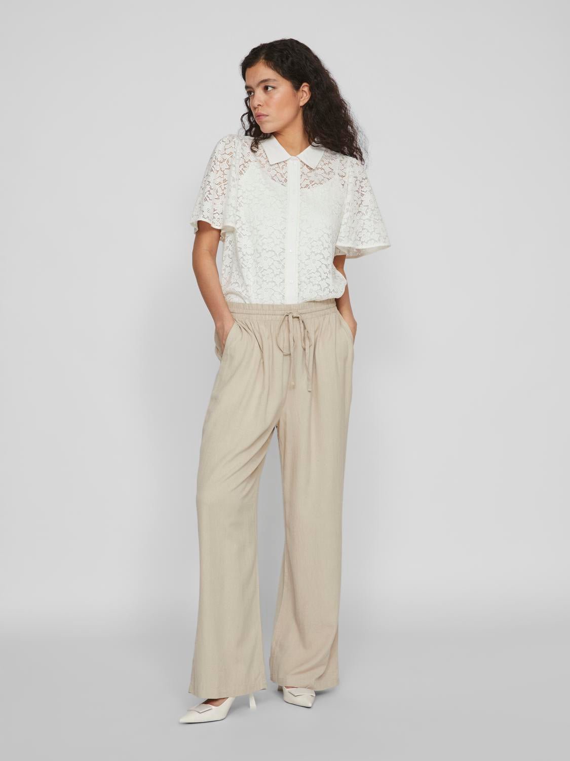 VIPRICIL Pants - Feather Gray - VERO MODA & VILA Bergvik