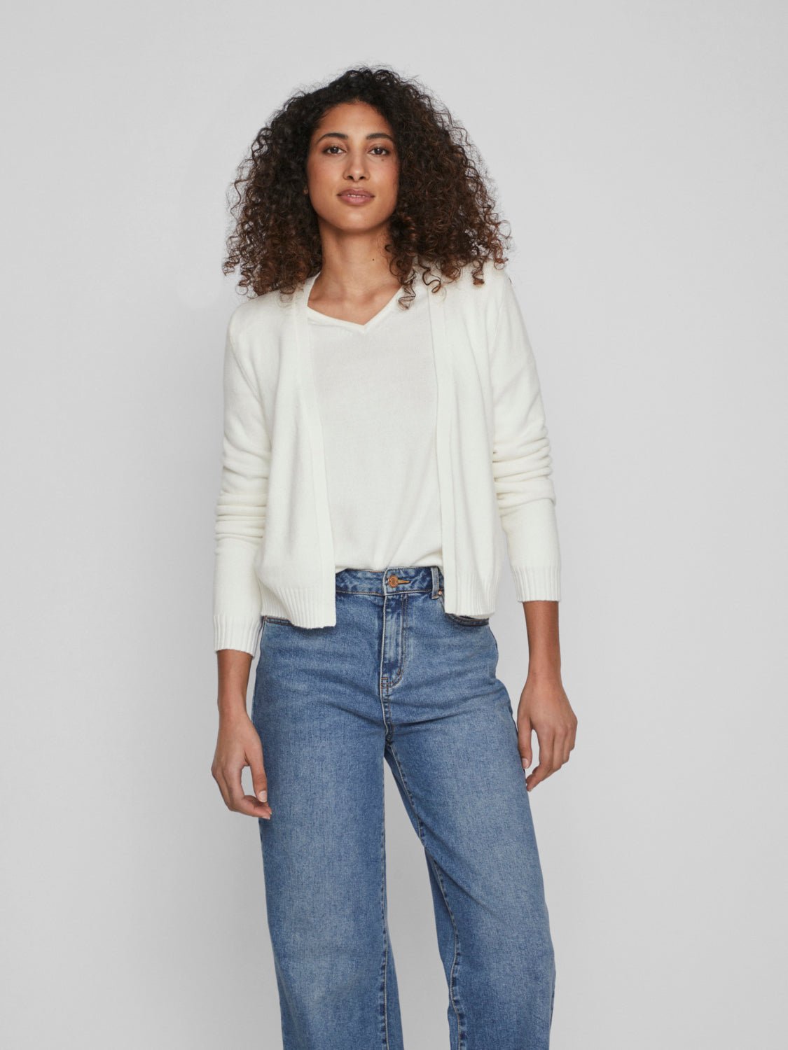 VIRIL Cardigan - White Alyssum - VERO MODA & VILA Bergvik