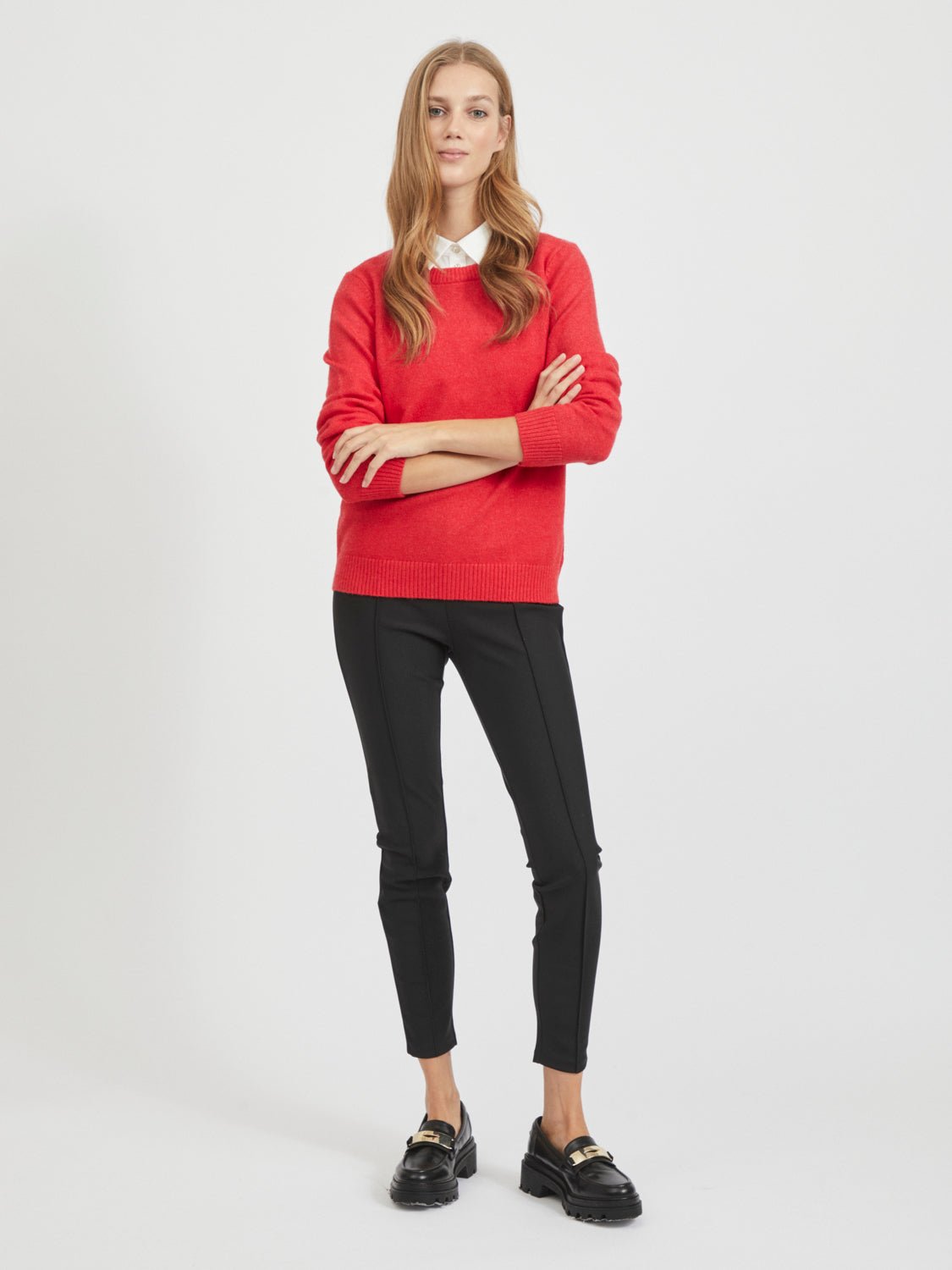 VIRIL Pullover - Barbados Cherry - VERO MODA & VILA Bergvik