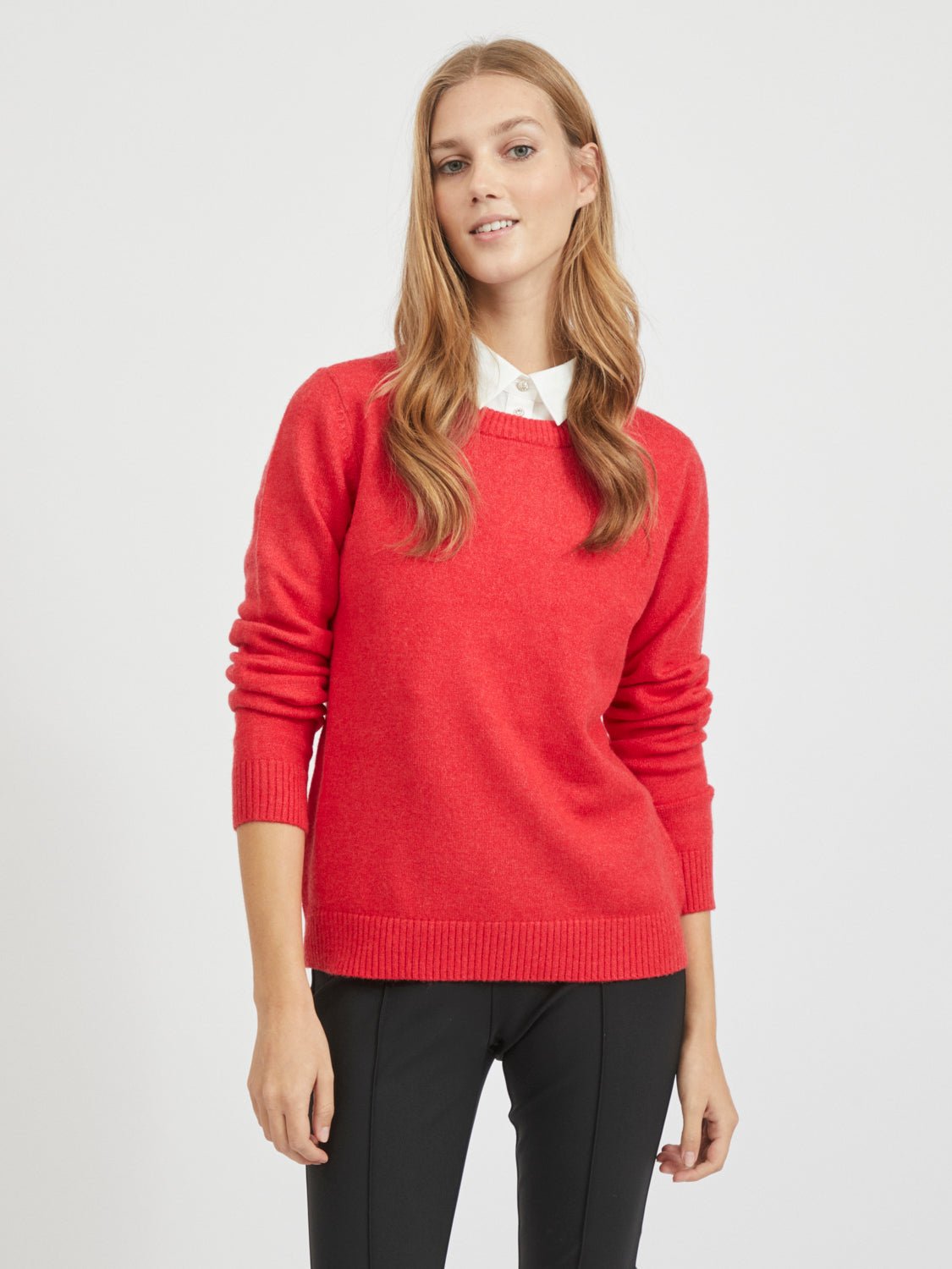 VIRIL Pullover - Barbados Cherry - VERO MODA & VILA Bergvik