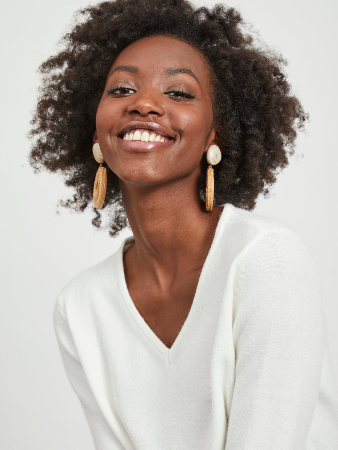 VIRIL Pullover - White Alyssum - VERO MODA & VILA Bergvik