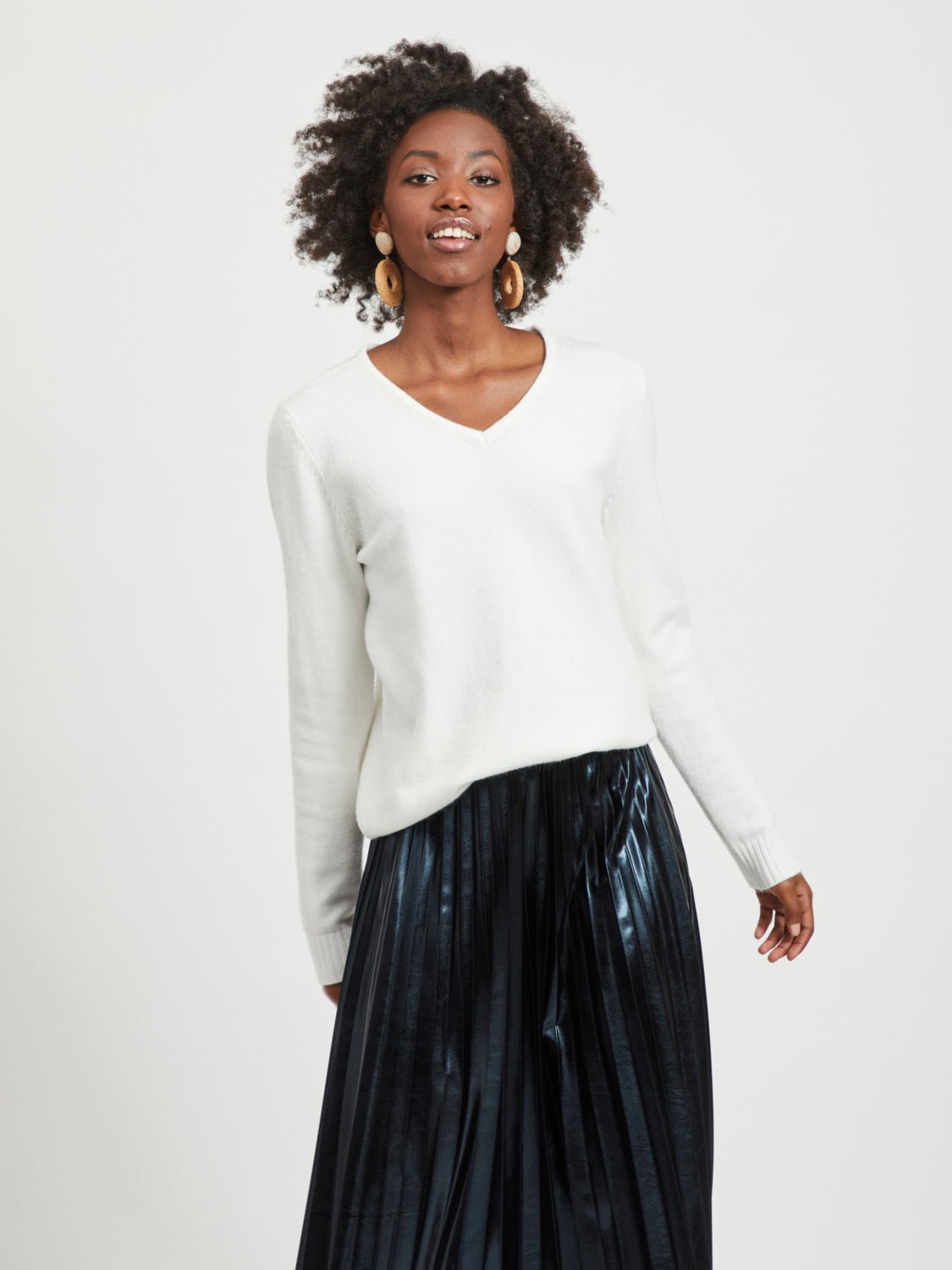 VIRIL Pullover - White Alyssum - VERO MODA & VILA Bergvik