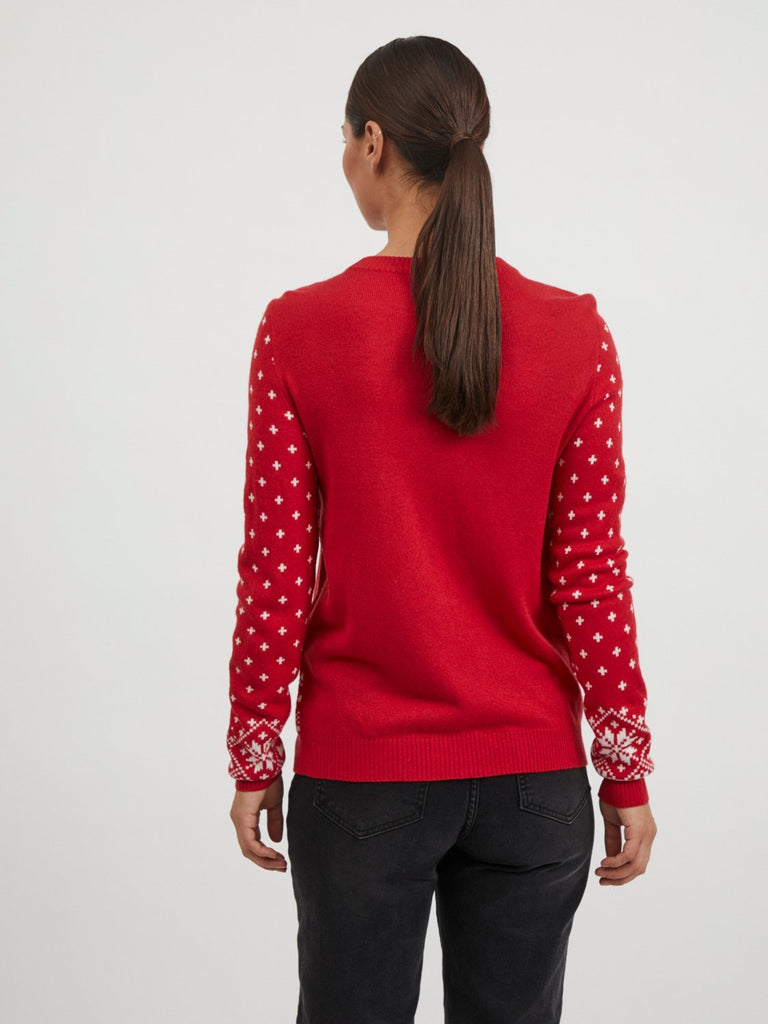 VIROLFINE Pullover - Mars Red - VERO MODA & VILA Bergvik