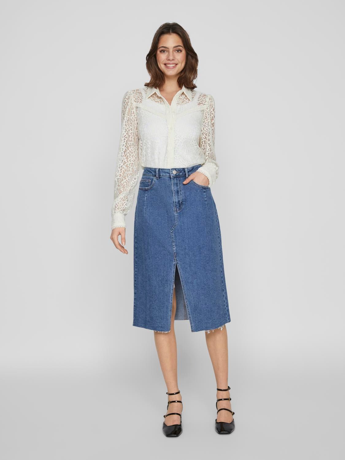 VISOL Skirt - Medium Blue Denim - VERO MODA & VILA Bergvik