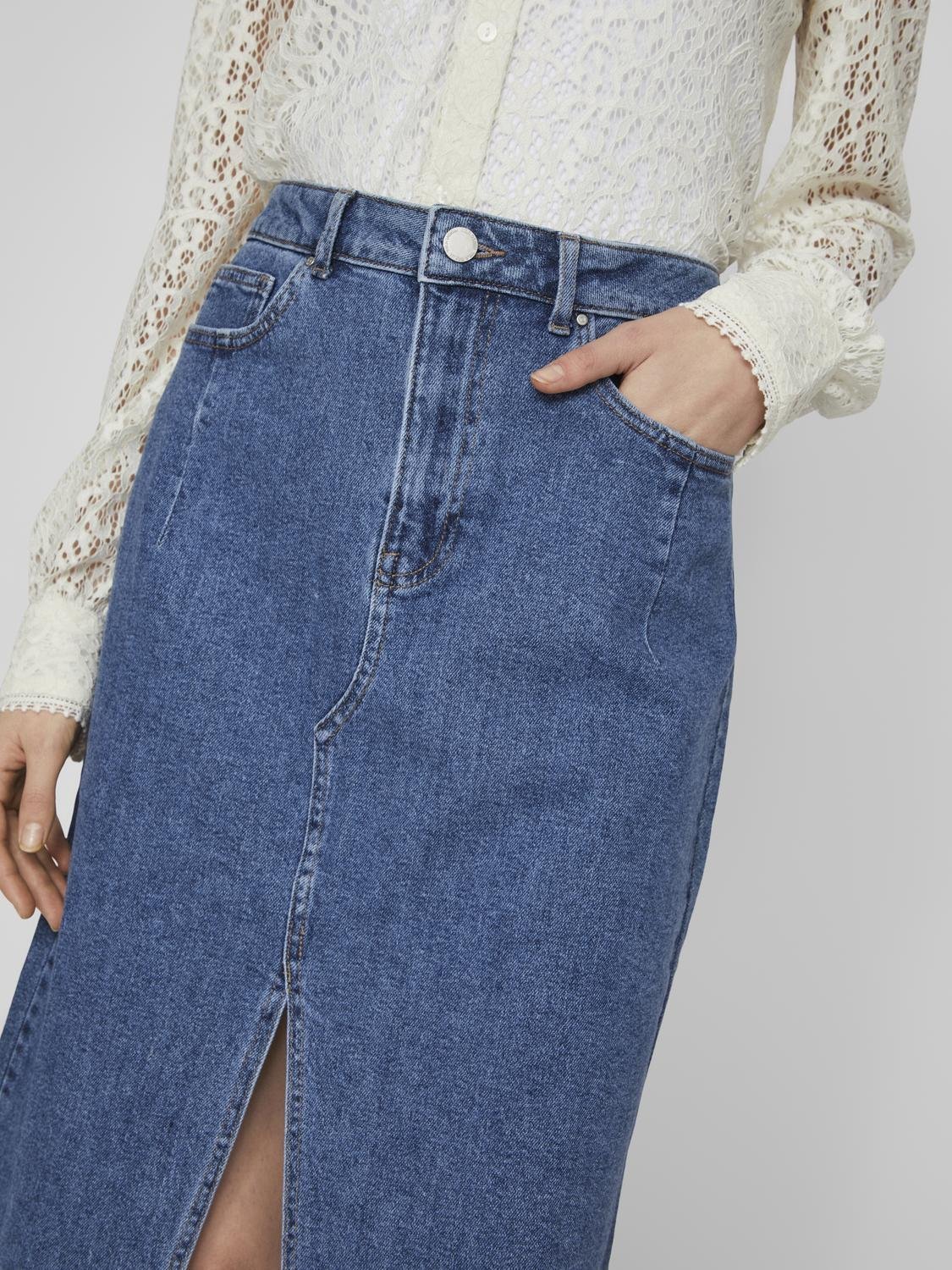 VISOL Skirt - Medium Blue Denim - VERO MODA & VILA Bergvik