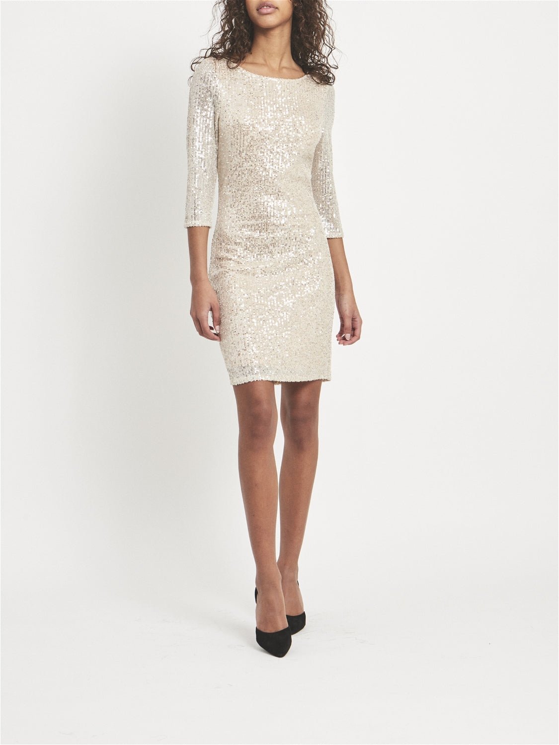 VISPARKLING Dress - Frosted Almond - VERO MODA & VILA Bergvik
