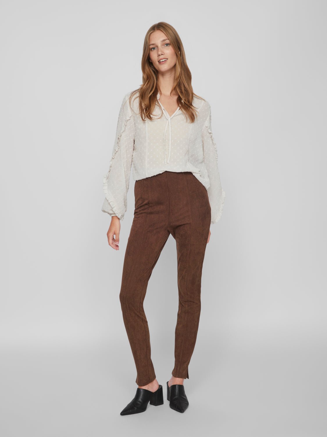 VISUDAS Leggings - Shaved Chocolate - VERO MODA & VILA Bergvik