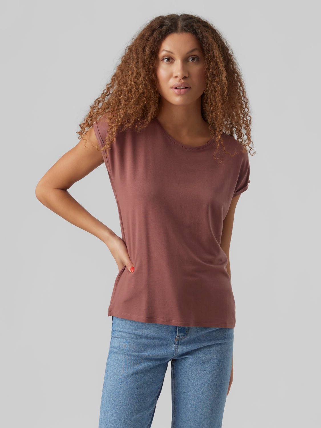 VMAVA T-Shirt - Rose Brown - VERO MODA & VILA Bergvik