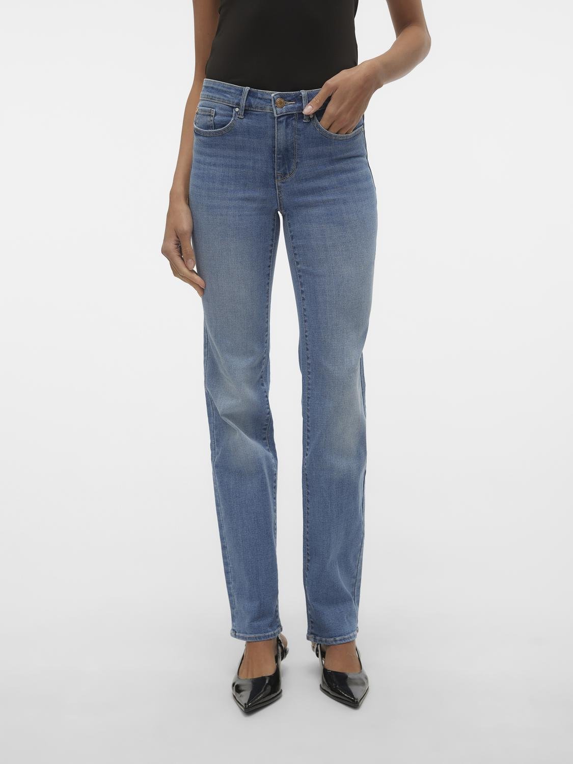 VMFLASH Jeans - Medium Blue Denim - VERO MODA & VILA Bergvik