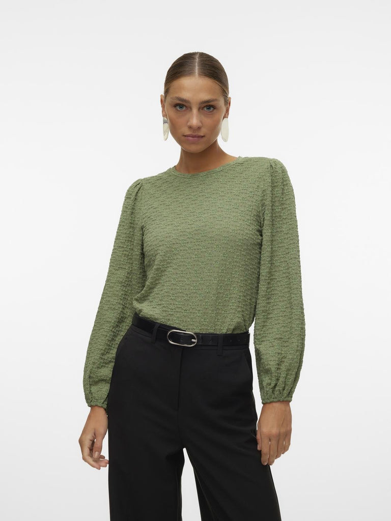 VMFLOWER T-Shirts & Tops - Hedge Green - VERO MODA & VILA Bergvik