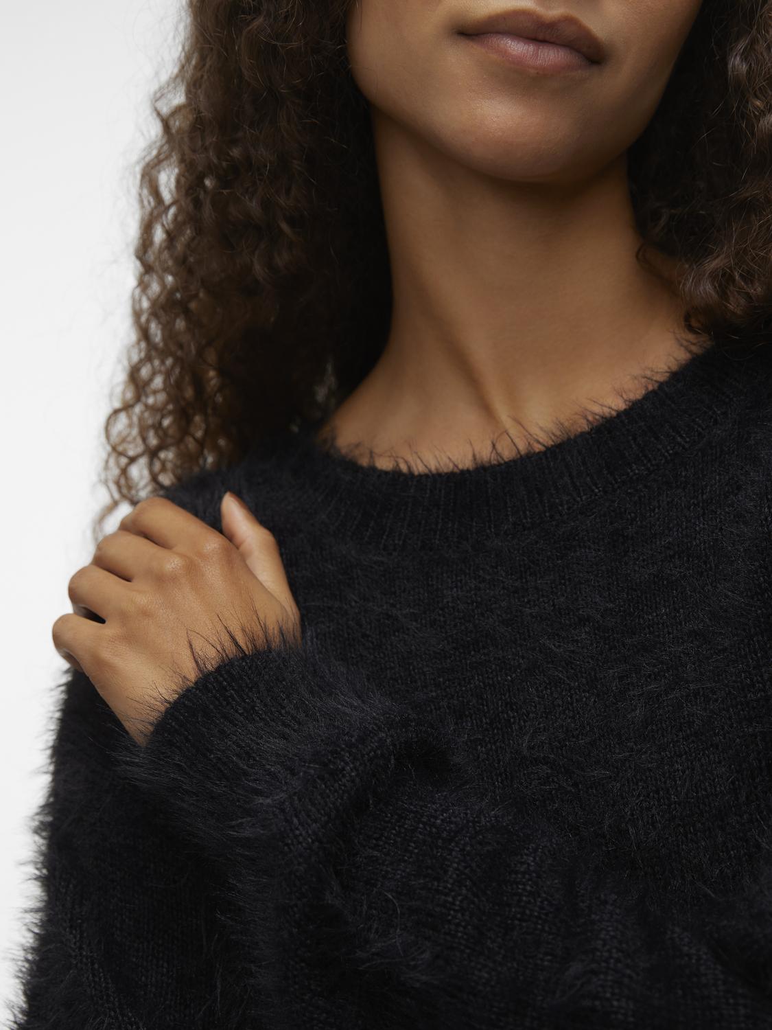 VMFLUFFY Pullover - Black - VERO MODA & VILA Bergvik