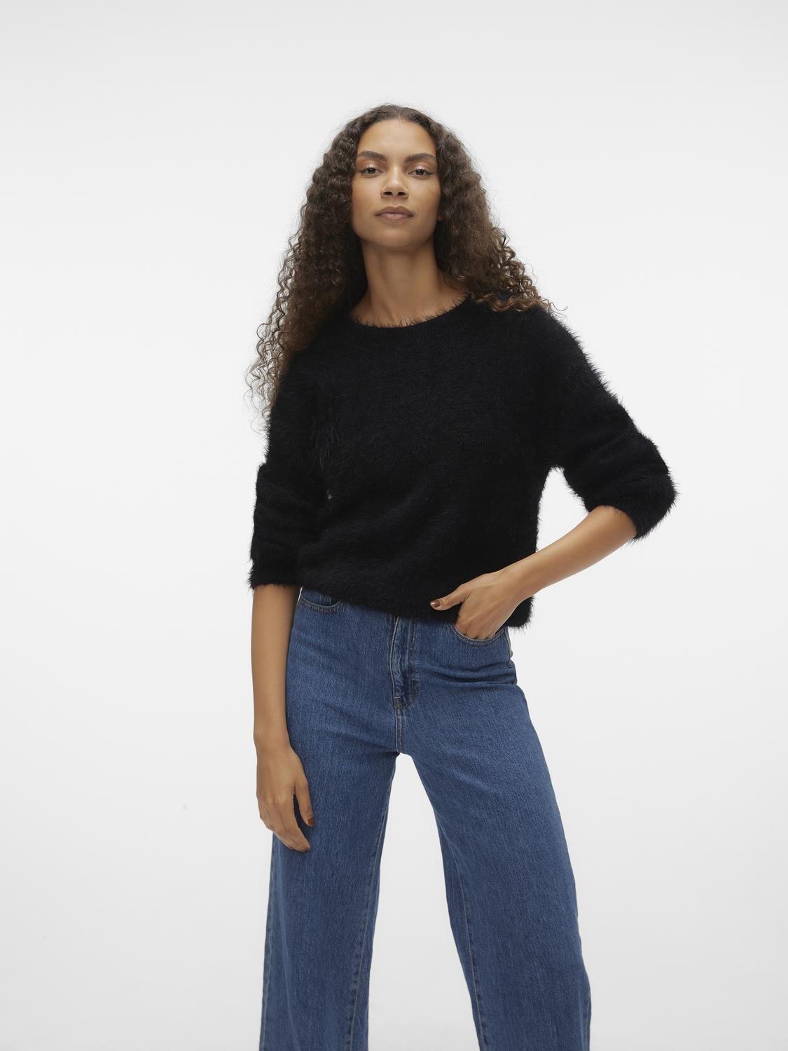 VMFLUFFY Pullover - Black - VERO MODA & VILA Bergvik