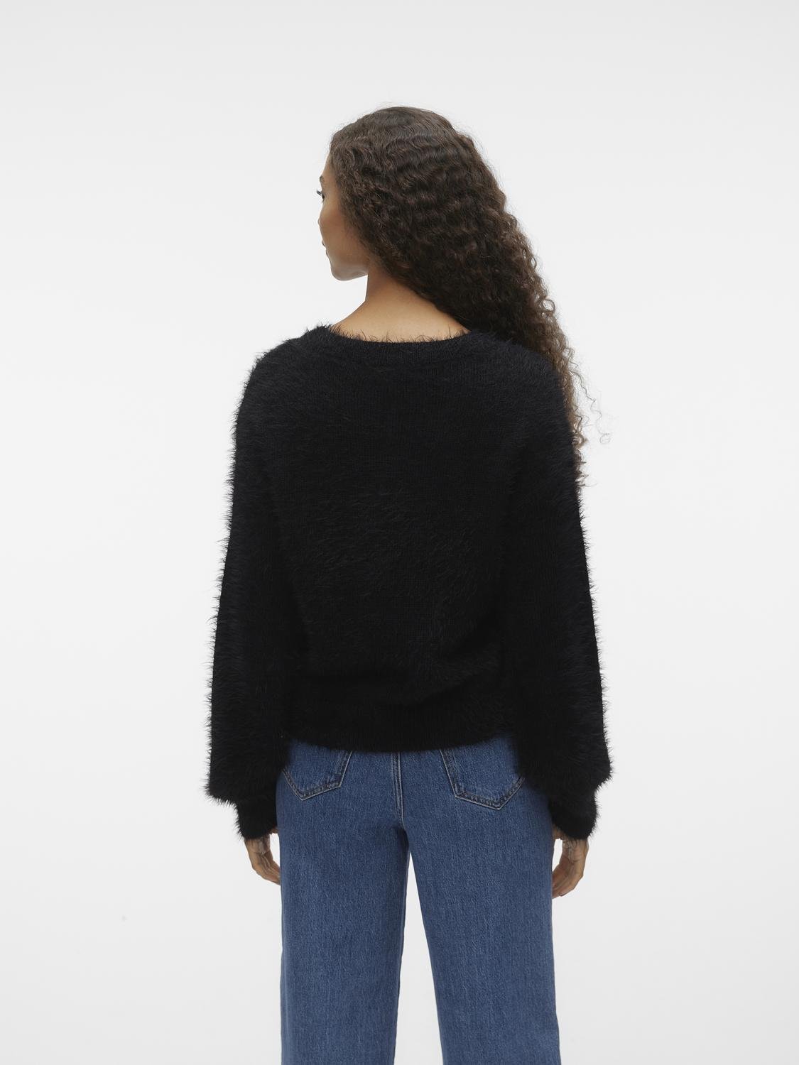 VMFLUFFY Pullover - Black - VERO MODA & VILA Bergvik