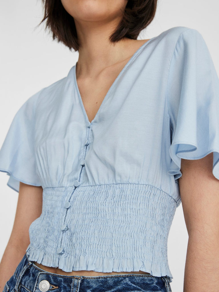 VMKAMILIE Tops - Cashmere Blue - VERO MODA & VILA Bergvik