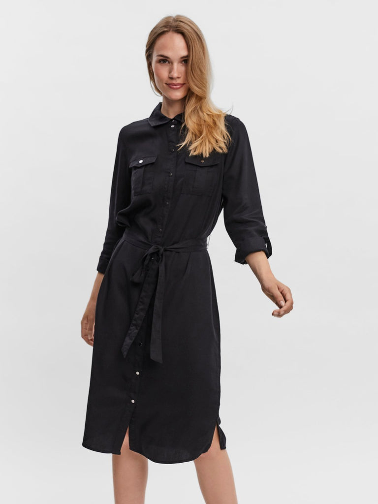 VMSALLY Dress - Black Denim - VERO MODA & VILA Bergvik