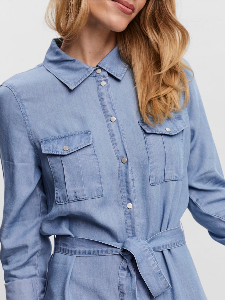 VMSALLY Dress - Light Blue Denim - VERO MODA & VILA Bergvik
