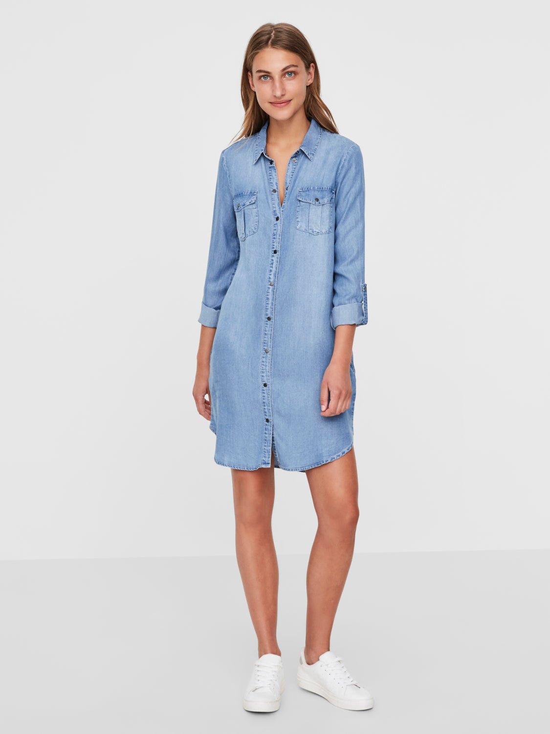 VMSILLA Dress - light blue denim - VERO MODA & VILA Bergvik